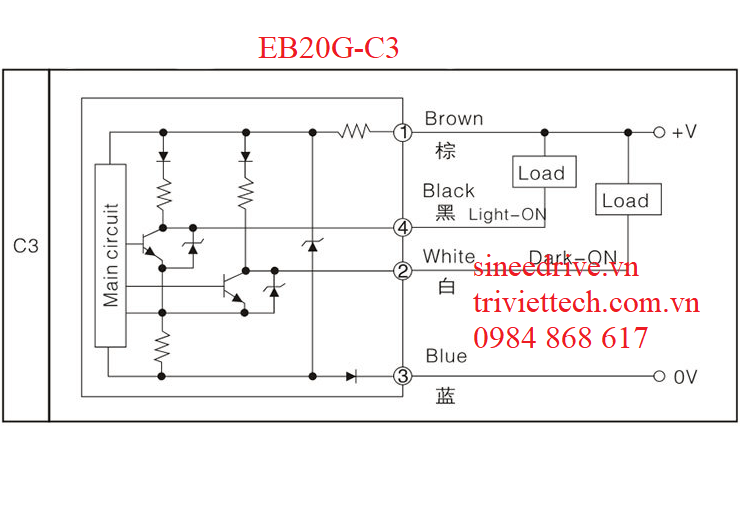 Cảm biến màu Aotoro EB20G-C3 19 Cảm biến màu Aotoro EB20G-C3