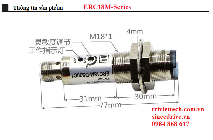 Cảm biến Aotoro ERC18M-DS30B1 18 Cảm biến Aotoro ERC18M-DS30B1