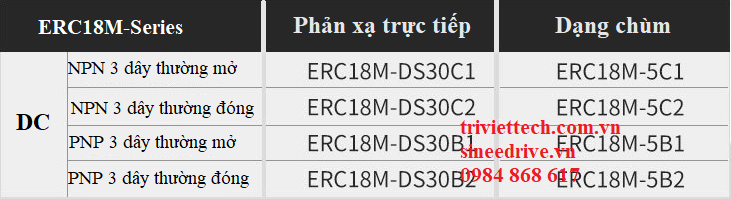 Cảm biến Aotoro ERC18M-DS30B1 17 Cảm biến Aotoro ERC18M series