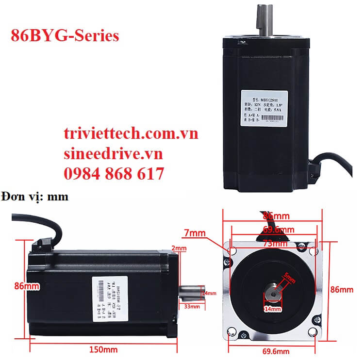 Động cơ bước 86BYG250D 13 Động cơ bước 86BYG250D