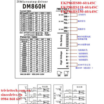 Động cơ bước EKP86HS80-60A4 15 EKP86HS80 60A4 5