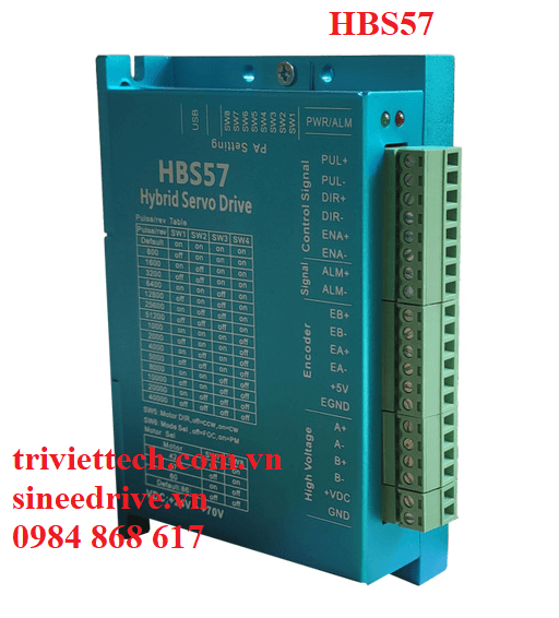 Bộ động cơ EKP57HSM12-E1 và Driver HBS57 12 HBS57 3
