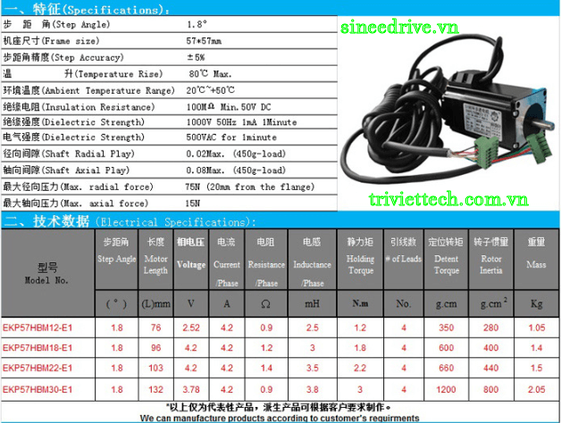 Bộ điều khiển động cơ bước EKP57