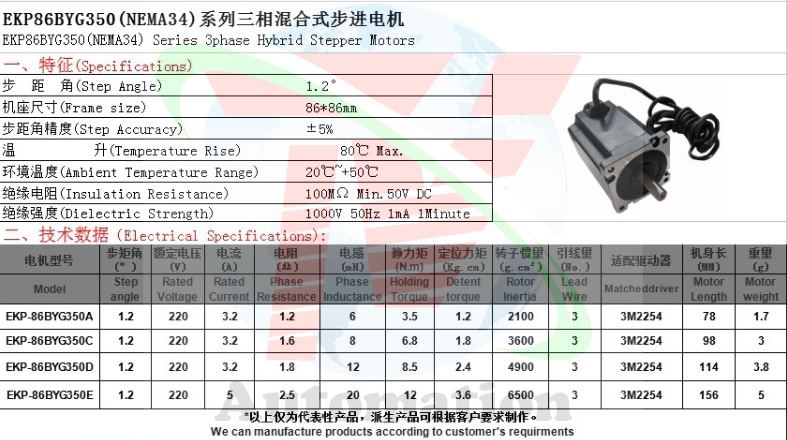 động cơ bước EKP-86BYG350E 13 động cơ bước