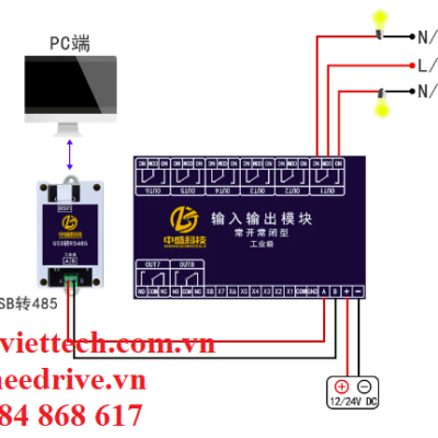 Module Relay trung gian 32 kênh 16A 14 module tiep suc 0
