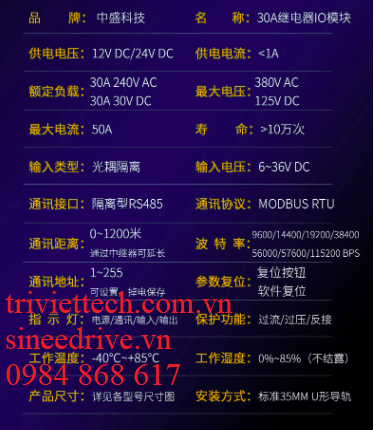 Module Relay trung gian 8 kênh 30A 17 Module Relay trung gian 8 kênh 30A