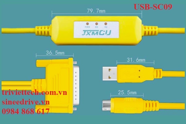 Cáp lập trình PLC Mitsubishi USB-SC09 8 USB SC09 1