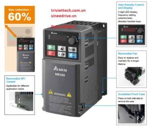 Thông số biến tần Delta ME300 25 Bien tan Delta ME300 series