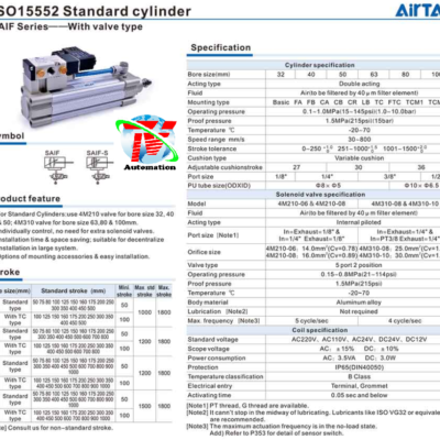 Xi lanh Airtac SAIF kèm van 7 Capture 30